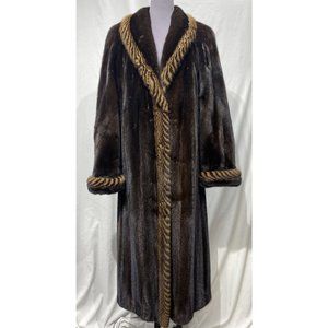 ranch mink coat natural demi mink insert tux (29692)